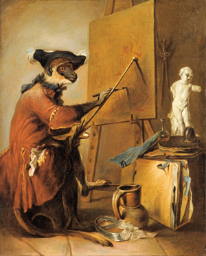 ジャン･シメオン･シャルダン、《猿の画家》1739-40年頃